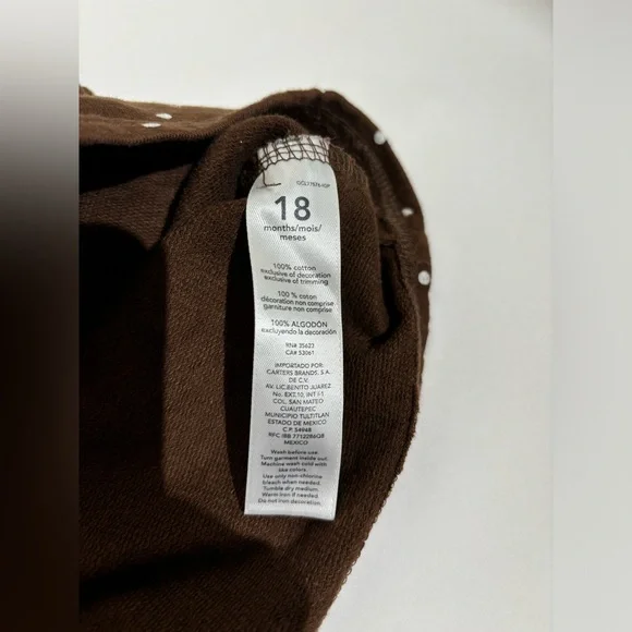 Carter’s Thanksgiving Turkey dress 18 months toddler brown - Picture 8 of 11